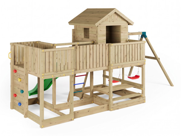 Stelzenhaus Longstepper kesseldruckimprägniert inkl. Rutsche grün