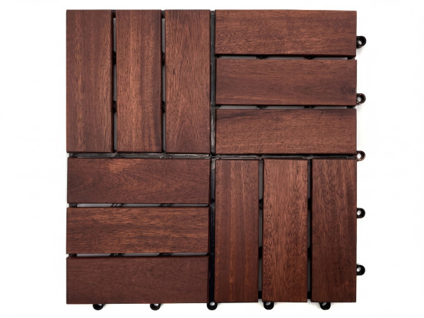 Terrassenfliese Akazie dunkel geölt