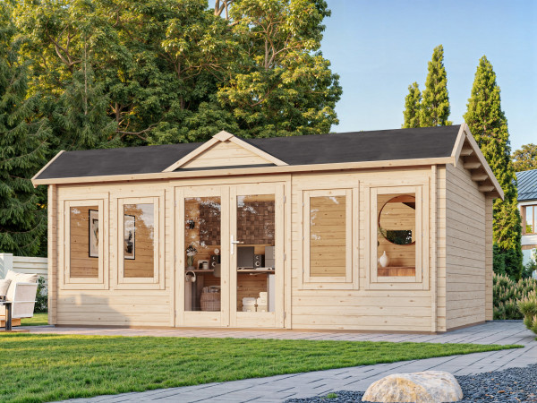 Gartenhaus Claudia Pent 19,4 m² 44 mm naturbelassen