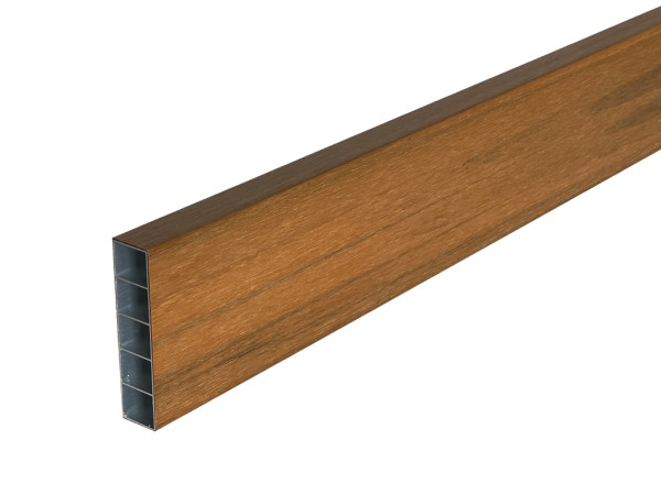 Sonnenbrecher - Fassadenprofil WPC Sonnenschutz Co extrudiert Teak
