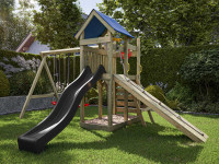 Spielturm Hefty KDI inkl. Doppelschaukel inkl. Rutsche grau + Sitze rot Spielturm Hefty KDI inkl. Doppelschaukel inkl. Rutsche grau + Sitze rot