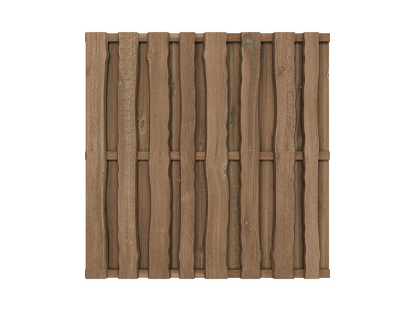 NATURA Bohlen-Zaun DIY-Bausatz braun