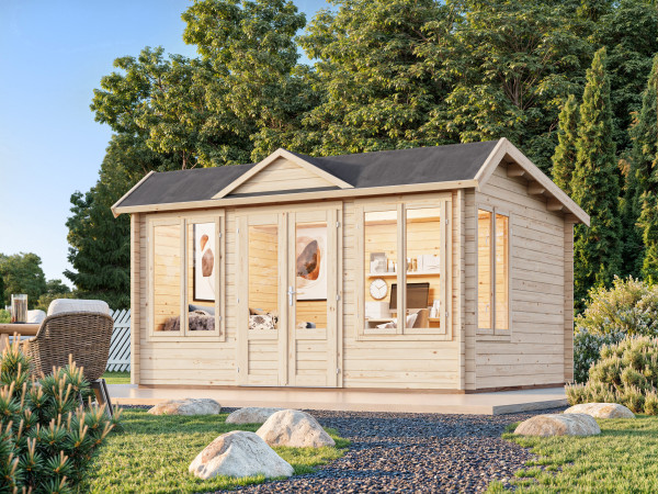 Gartenhaus Claudia Pent 11,5 m² 34 mm naturbelassen
