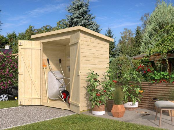 Gartenhaus Blockbohlenhaus Kent 2.2 13mm Naturbelassen