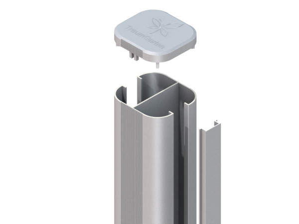 Pfosten SYSTEM basic silber aufschrauben