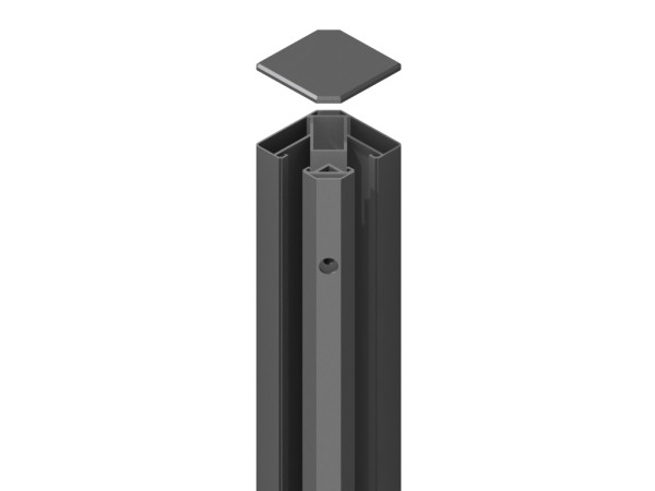 Eck-Klemmpfosten SYSTEM GLAS anthrazit
