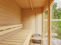 Vorschau: Standardmäßig ohne Ofen. Ein passender Saunaofen ist in unseren Sparsets enthalten. Vorschau: Standardmäßig ohne Ofen. Ein passender Saunaofen ist in unseren Sparsets enthalten.