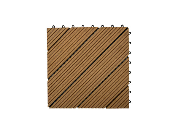 WPC-Fliese Diagonal Teak