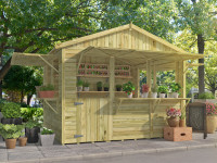 Abb. zeigt Marktstand inkl. Dekoration und Regalen innen (nicht enthalten). Abb. zeigt Marktstand inkl. Dekoration und Regalen innen (nicht enthalten).