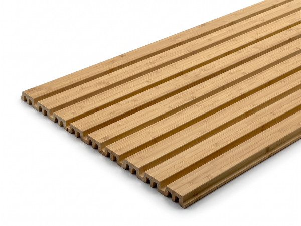 Fassadenverkleidung Bambus geölt Rhombusprofil