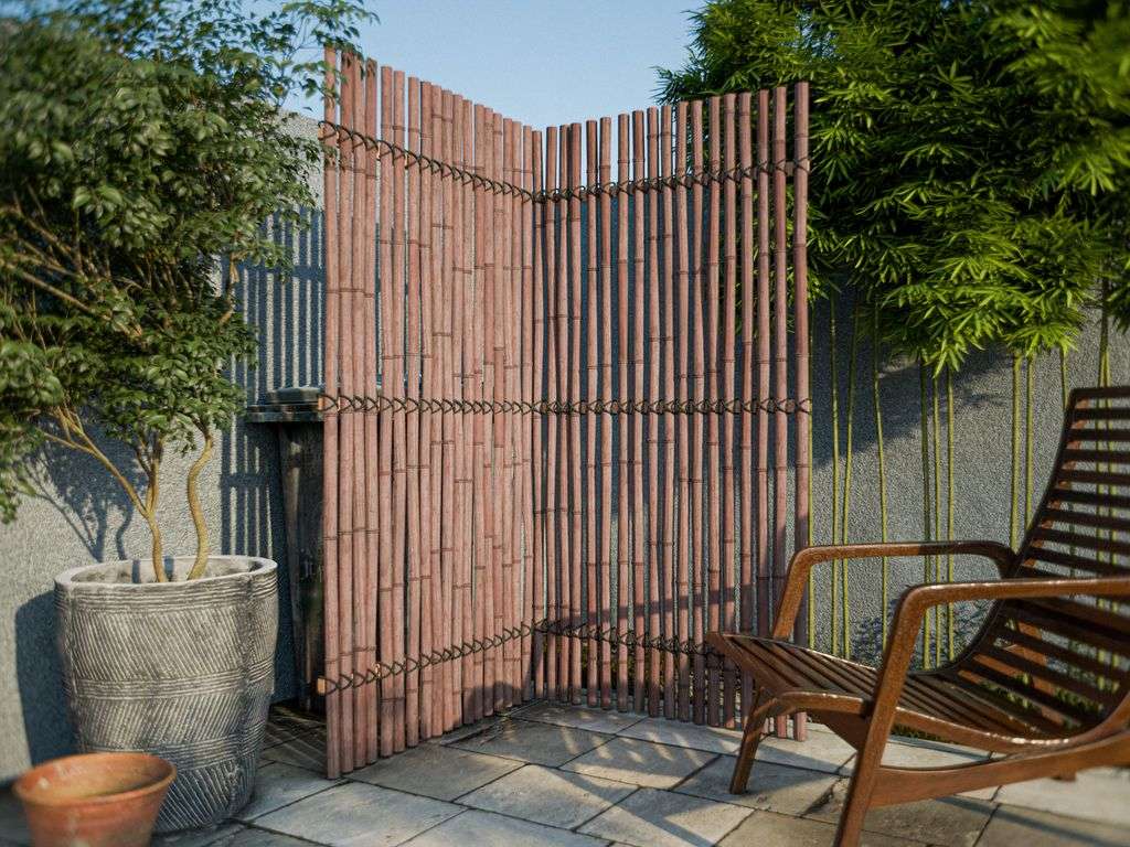 Sichtschutzzaun Bambus Slim dunkelbraun | Zaun-Hauptelemente |  Sichtschutzzune | Gartenzune & Sichtschutz | Garten | ONLINE SHOP |  HolzLand Becker