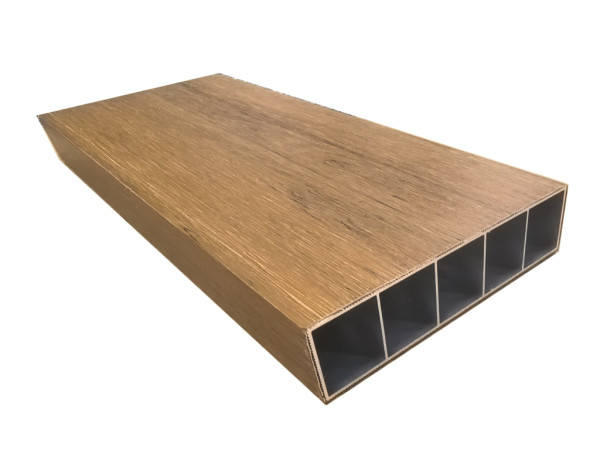Sonnenbrecher WPC Beschattungsprofil Co extrudiert Teak
