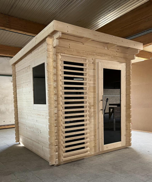 Saunahaus Layla SPARSET inkl. 9kW Saunaofen mit ext. Steuerung