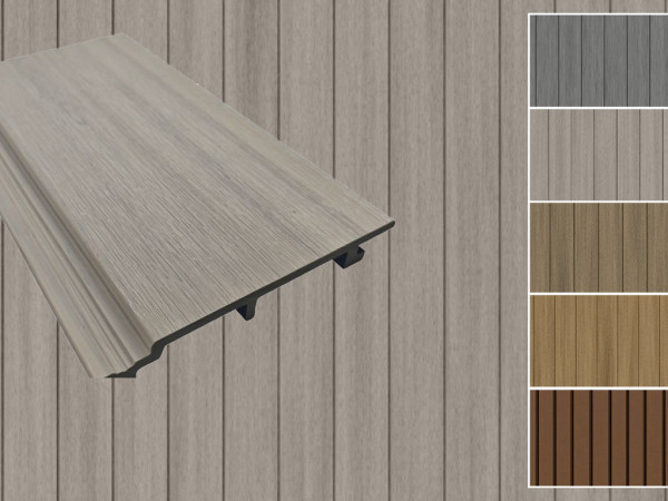 Fassadenverkleidung WPC co-extrudiert Standard Beige Nut- und Federprofil