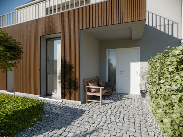 Fassadenverkleidung WPC WEO35 Teak Rhombusprofil
