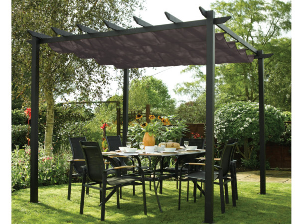 Aluminium-Pergola &quot;Latina 3x3&quot; dunkelgrau