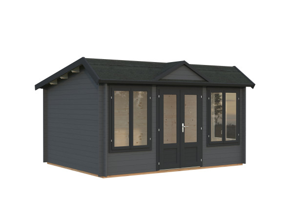 Gartenhaus Claudia Pent 11,5 m² 34 mm dunkelgrau/anthrazit