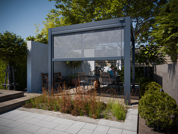 Sonnenschutzrollo Premium für Alu-Pergolen Aira, Solis, Natura und Terra