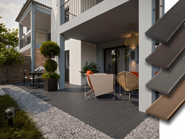 WPC Terrassendiele Premium – mehrere Farb- und Oberflächenvarianten erhältlich