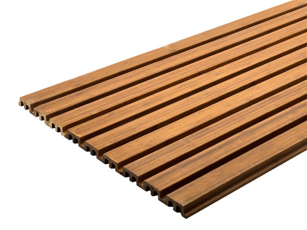 Fassadenverkleidung Bambus Rhombusoptik breit, für den Außenbereich