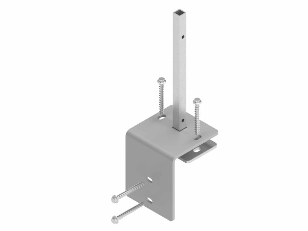 EASY-FENCE/ROM Pfostenträger mit Maueradapter, silber