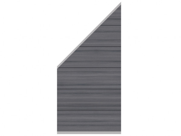 Sichtschutzzaun SYSTEM WPC Platinum XL Zaun-Anschluss-Set Abschlusselement Grau