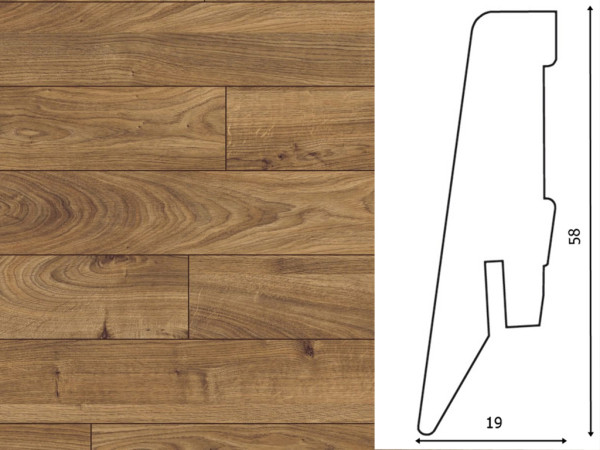 Sockelleiste Everest Oak bronze D3077 Dekor Ktex 1
