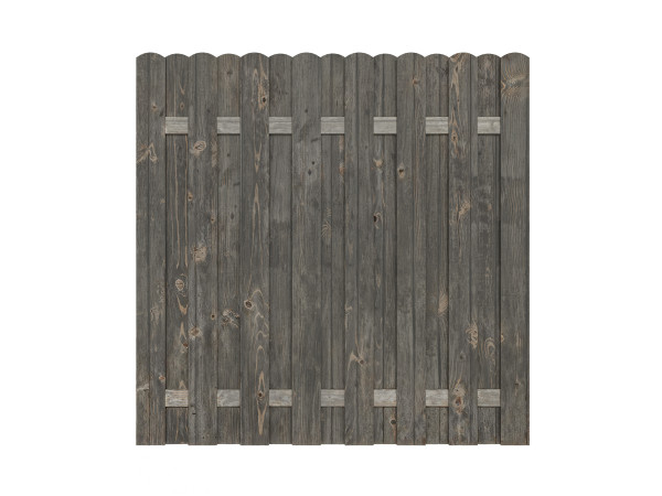 Sichtschutzzaun Pinus Bohlen Zaun KDI Grau