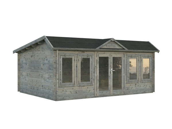 Gartenhaus Claudia Pent 19,4 m² 44 mm grau