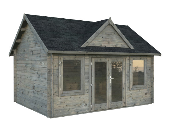 Gartenhaus Claudia 14,2 m² 44 mm grau