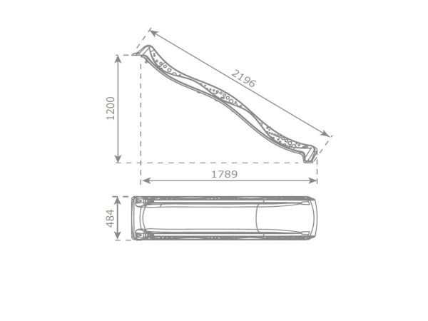 Wellenrutsche Yulvo 219 cm pink