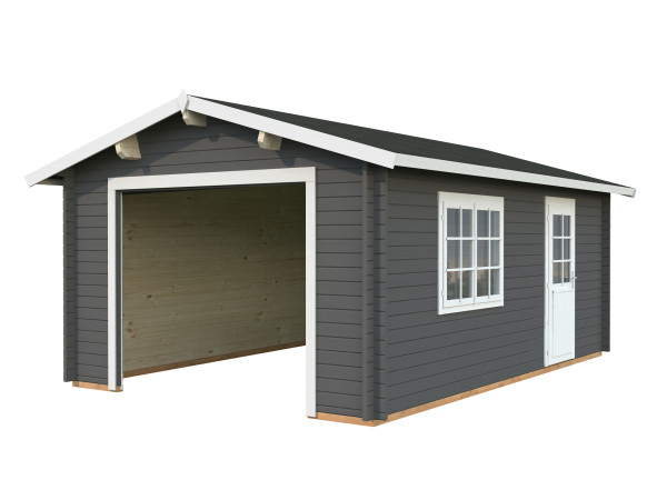 Garage Roger 19,0 m² ohne Tor 44 mm dunkelgrau