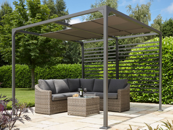 Aluminium-Pergola &quot;Florence 3x3&quot; dunkelgrau