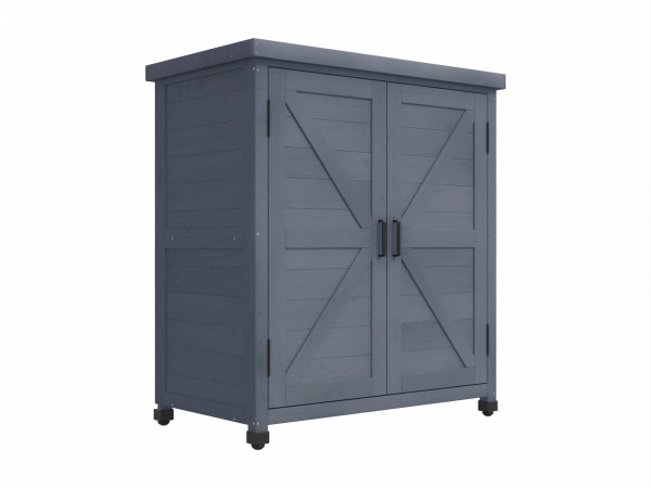 Gartenschrank "Jackson" dunkelgrau für Innen- und Außenbereich