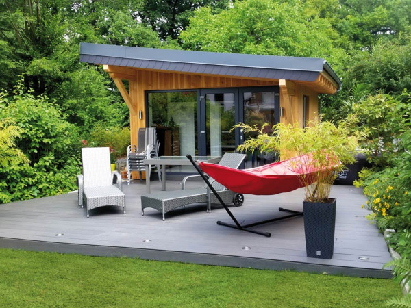 Terrassendiele WPC Premium RHK Dark grey Hohlkammerprofil