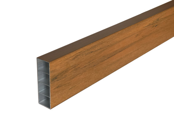 Sonnenbrecher - Fassadenprofil WPC Sonnenschutz Co extrudiert Teak