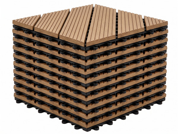 WPC-Fliese Diagonal Teak