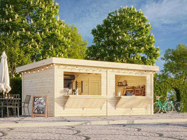 Marktstand Lenna 16,6 m² Set 311 naturbelassen