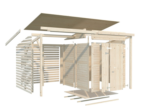 Gartenhaus Leif 3,0+2,9 m² 16 mm