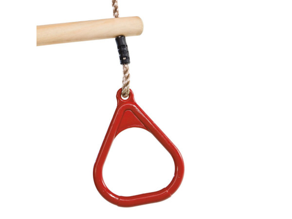 Schaukelsitz Ringtrapez mit Ringen rot