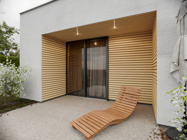 Fassadenverkleidung WPC WEO60 Cedar Rhombusprofil