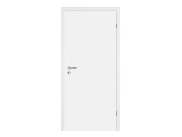 Mosel Wohnungseingangstür Set Alba Weißlack 9010 - Türblatt, Zarge, Drückergarnitur