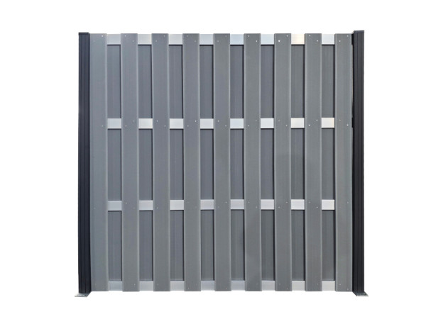 WPC-Sichtschutzzaun DIY-Bausatz Hellgrau