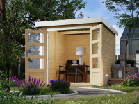 Hybrid-Gartenhaus Jupiter A naturbelassen-weiß Hybrid-Gartenhaus Jupiter A naturbelassen-weiß