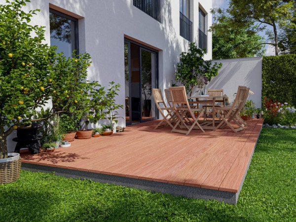 Terrassendiele Jatoba Brasilianische Kirsche unbehandelt