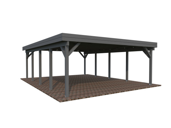 Carport Karl 40,6 m² dunkelgrau