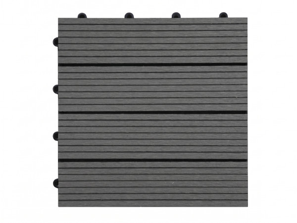 WPC-Terrassenfliese Basic dunkelgrau - anthrazit