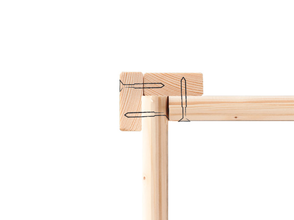 Stelzenhaus SET Fidel naturbelassen inkl. Rutsche rot