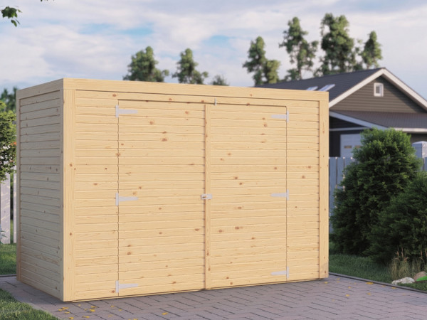 Bikebox Geräteschrank Velo Rhombusprofil 18 mm natur