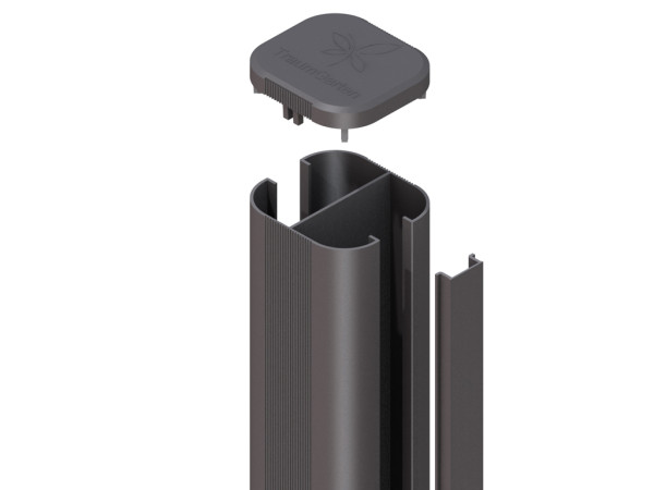 Pfosten SYSTEM basic anthrazit aufschrauben